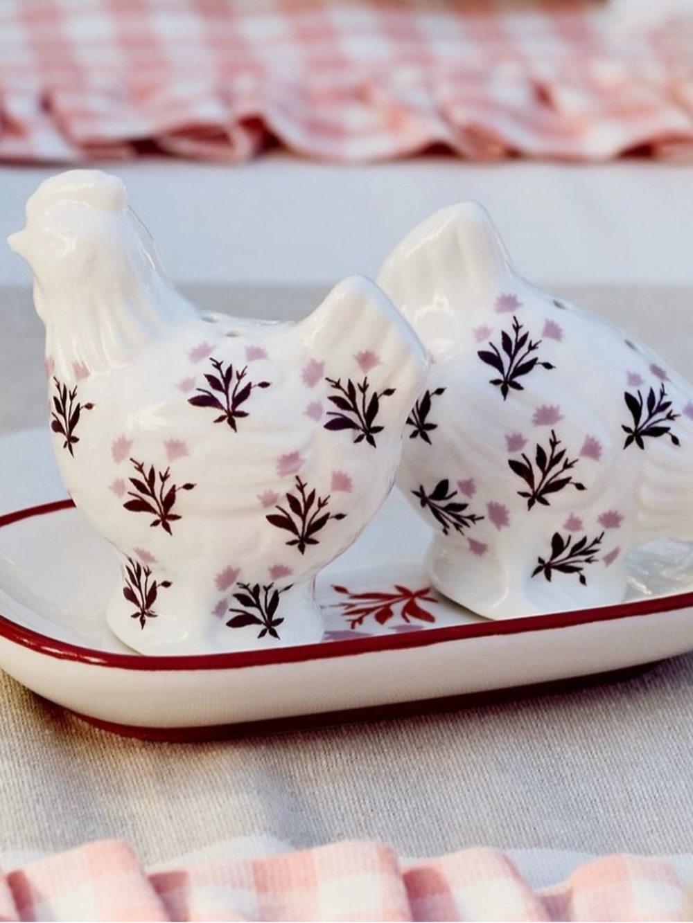 New! NWT Anthropologie Millie Stoneware Salt & Pepper Shakers.